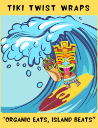 tiki twist wraps - organic eats, island beats